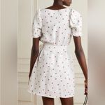 NWOT Sleeper Brigitte Belted Strawberry Printed 100% Linen Voile Mini Dress XL White Photo 2