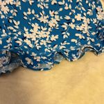Draper James  BLUE AND WHITE FLORAL TANK DRESS WITH SMALL RUFFLE ON BOTTOM OF HEM Photo 3