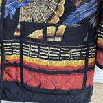 Vintage Sharon Young Sportswear Quilted Button Jacket Size Large Feathers Pocket Photo 2