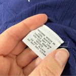 The Vermont Country Store Navy Blue Crepe Cotton White Fish Print Dress Womens M Size M Photo 4