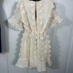 Bella Ella Off White Faux Wrap Short Sleeve Dress Size Small EUC Photo 6