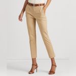 Ralph Lauren High Rise Stretch Straight Leg Belt Petite Trouser Pant Equestrian Photo 1