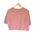 Varley Cropped T-Shirt Cotton M Pink Coral Cloud Short Sleeve Fitness Workout Photo 3
