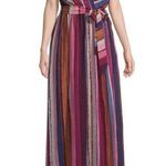 Donna Ricco Maxi Stripe Dress Sz6 Photo 0