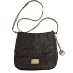 Michael Kors Crossbody Jet Set Large Brown Monogram Travel Logo Messenger Bag Photo 0