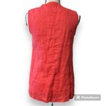 Elie Tahari Elite Tahari size XS island hibiscus tank top v-neck 100% linen embroidered new Photo 2