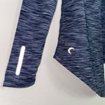 Zyia Navy Space Dye Long Sleeve Split Open Back Athletic Shirt Size M Photo 5