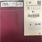 ZARA  burgandy corset crop top Photo 3