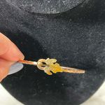 Vintage handmade leaf bracelet gold tones rose gold adjustable fall hammered Pink Photo 1