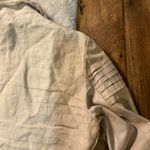 Sundance Jacket Womens Medium Lambskin Leather Linen Cream Zipper Moto Soft Photo 13