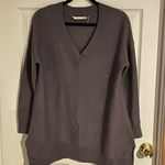 Soft Surroundings Grey Knit Pullover Sweater, V-Neck, Size S Acrylic-Wool-Alpaca Photo 0