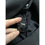 Antonio Melani Blazer Womens 2 Navy Pinstripe One Button‎ Closure Lined Career Blue Photo 5