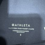 Athleta  Leggings Womens S Salutation Stash Pocket II Capri Blue Athletic Yoga Photo 4