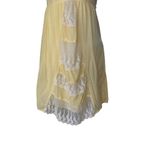 Vintage Baby Doll Dress Yellow Lace Trim Spaghetti Strap Coquette Romantic READ Size undefined Photo 4