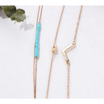Boutique NEW Women's 3 Piece Bracelet‎ Set, Adjustable, Gold & Turquoise, Adjustable Photo 6