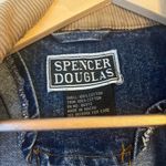 Vintage hand embroidered denim trench Size XL Photo 3