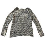 Alberto Makali Women’s Sweater Size XL Cream Green Metallic Knit Beaded Detail Photo 4