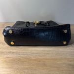 Michael Kors  Dillion Tote Black Croc Embossed Satchel Gold Hardware Structured Photo 5