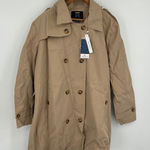 CREATMOUS Womens 5X 5XL Beige Hooded Trench Coat Belted Double Breasted Tan Photo 0