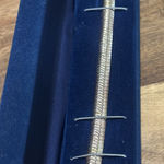 Vintage 7" Italian Ultra Fine Silver Omega bracelet with box clasp 5mm Photo 0