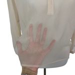 Sparkle & Fade  Sheer Cream Blouse Medium Long Sleeve Romantic Girly Date Night Photo 1