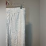 Jill Linen Blend Wide Leg Crops Cream Beachy Pants Trousers Lagenlook Sz MT Tan Size M Photo 4