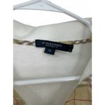 Burberry XL Polo Top Tshirt Shirt Womens Nova Check Short Sleeve White Logo Photo 2
