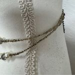 Silver Tone Rhinestone Costume Jewelry Necklace Layered Womens Photo 4