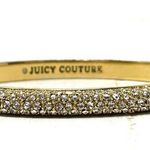 Juicy Couture CZ bling gold tone bangle bracelet Photo 0