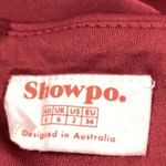 Showpo  Red V-neck Spaghetti Strap Slit Cocktail Party Mini Bodycon Dress Size 2 Photo 4