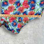 Milly  Emilia Painted Watercolor Dahlia Print‎ Top Blouse One Arm Chiffon Sz S Photo 6