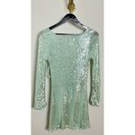 Rare London  Glazed Open Back Mini Dress in Mint Green Size US 4 Photo 3