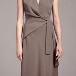 M.M. Lafleur The Monique Wrap Dress in Taupe Size 2 Neutral Career Office Brown Photo 1