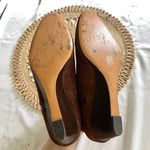 Coach  Maya Suede/Polished-Calf Ankle Wedge Boots Brown Women’s Size 10 Q5328 Photo 6