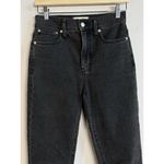 Madewell  The Perfect Vintage Raw Hem Jeans Womens Size 24 Black Cotton High Rise Photo 5