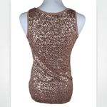 J.Crew Linen Sequin Modal Rose Gold Sleeveless Tank Top Small Photo 4