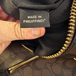 Coach  Harley Hobo Shoulder Bag Brown Signature Canvas Black Leather Trim Gold Photo 7