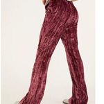 Urban Outfitters  Crushed Velvet Pants Flared Holiday Valentine's Photo 0