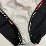 La Blanca Swimsuit One Piece Bustier Style Padded Ruching Geometric Black Red Photo 7