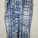 Tolani  Collection Pants Womens Large Blue Print Pull On Wide Leg Pockets Relaxed Photo 0