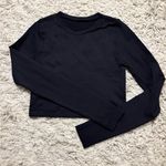 Garage Black Long Sleeve Athletic Wear Crop Top Size S Photo 1