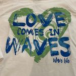 WAVE LIFE WOMEN SIZE SMALL WHITE BLUE SWEAT SHIRT 100% cotton sweater sporty Photo 1