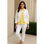 Nine West  Yellow Floral Ruffle Blouse‎ | Medium | Cottagecore Boho Chic Photo 9