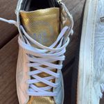 P448  Palm High Top Sneakers | White & Gold | 41 EU / 10-10.5 US Photo 11