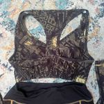 Harry Potter High Waisted Workout Leggings w Sports Bra Women Small Black Gold Photo 6