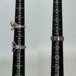 3 Pieces Silver Tone Ring Set Photo 3