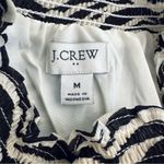 J. Crew Zebra Print Long Sleeve Mock Neck Blouse Ivory Black Lined Size M Size M Photo 2