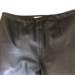VTG 80’s 100% Butter Soft Leather Black High Waisted Trouser Pant 16 Lined Photo 2