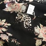 Charming Charlie Black floral lace bohemian cold shoulder top Photo 3