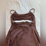 Tennis Dress for Women Backless Lace
Up Workout Dress Size Medium Brown Photo 5
